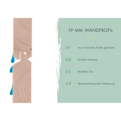 Karibu Fidel und Rutsche naturbelassen Rutsche blau