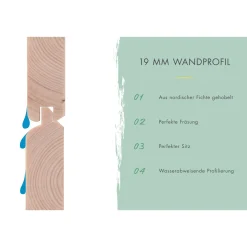 Karibu Gartenhaus Goerlitz terragrau