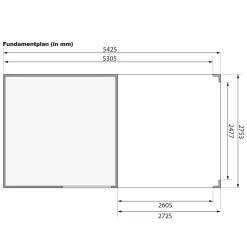 Karibu Gartenhaus Qubic 2 mit Anbaudach naturbelassen