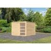 Karibu Gartenhaus Qubic 2 naturbelassen
