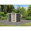 Karibu Gartenhaus Qubic terragrau