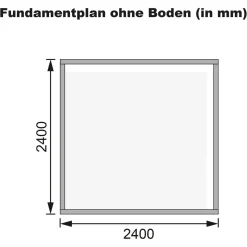 Karibu Gartenhaus Qubic terragrau
