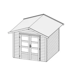 Karibu Gartenhaus Talkau 4 naturbelassen