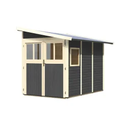 Karibu Gartenhaus Wandlitz 181 x 268 x 230 cm grau