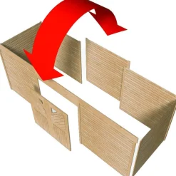 Karibu Geräteraum 1 KDI mit Doppelflügeltor an der Frontseite Breite 546 cm