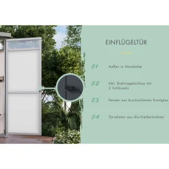 Karibu Metall Gerätehaus Oesten 1,5