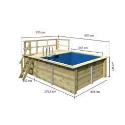 Karibu Pool Größe 1 44 mm inkl Terrasse