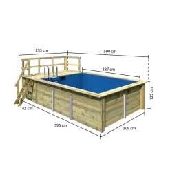 Karibu Pool Größe 2 44 mm inkl Terrasse