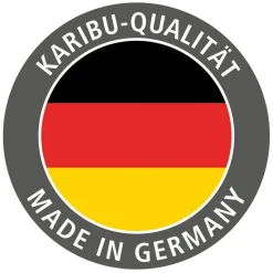 Karibu Sauna Sonara Fronteinstieg 9 kW Ofen externe Strg mit Kranz Klarglas-Tür