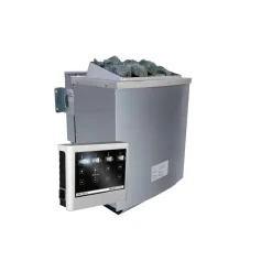 Karibu Sauna-Biokombiofen 9 kW inkl Steuergerät silber