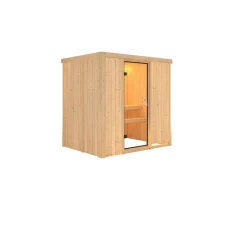 Karibu Systemsauna Fanja 68 mm ohne Ofen ohne Dachkranz