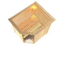 Karibu Systemsauna Mia Eckeinstieg ohne Ofen