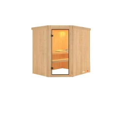 Karibu Systemsauna Siirin 68 mm ohne Ofen ohne Kranz