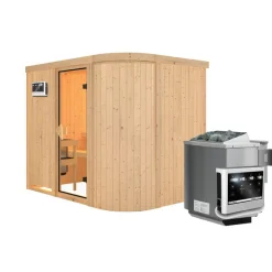 Karibu Systemsauna Titania 4 68 mm 9 kW Ofen Bio externe Strg.