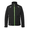 Kübler Softshell Jacke PULSE Herren schwarz/neongrün Größe XL