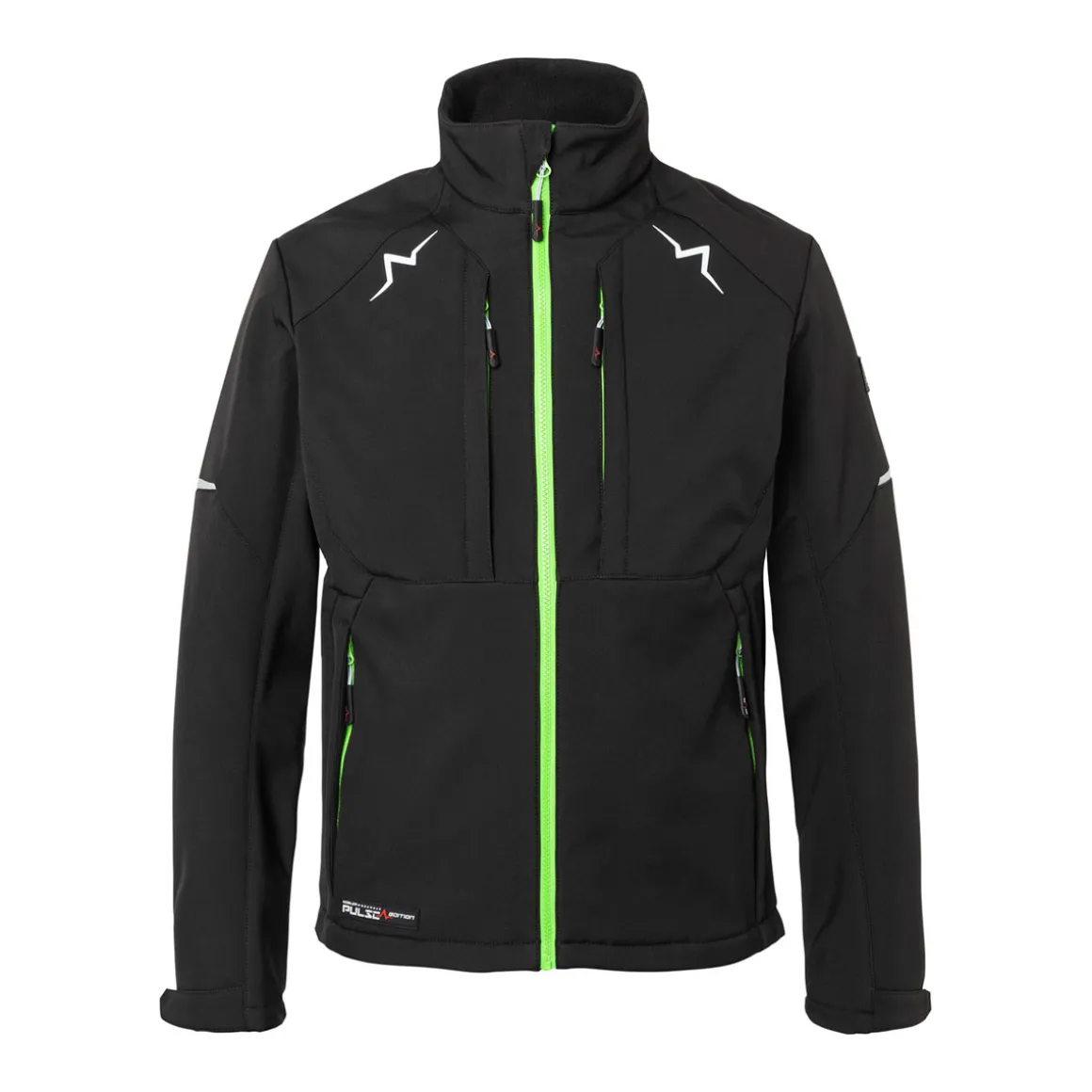 Kübler Softshell Jacke PULSE Herren schwarz/neongrün Größe XL