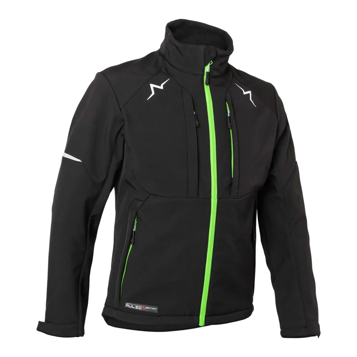 Kübler Softshell Jacke PULSE Herren schwarz/neongrün Größe XL