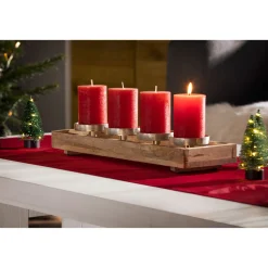 Kerzenhalter 47 x 8 x 15 cm vernickelt