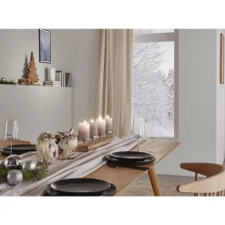 Kerzenhalter 47 x 8 x 15 cm vernickelt