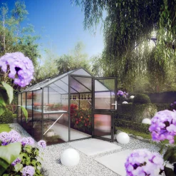 KGT Gewächshaus Rose IV 10m² schwarz