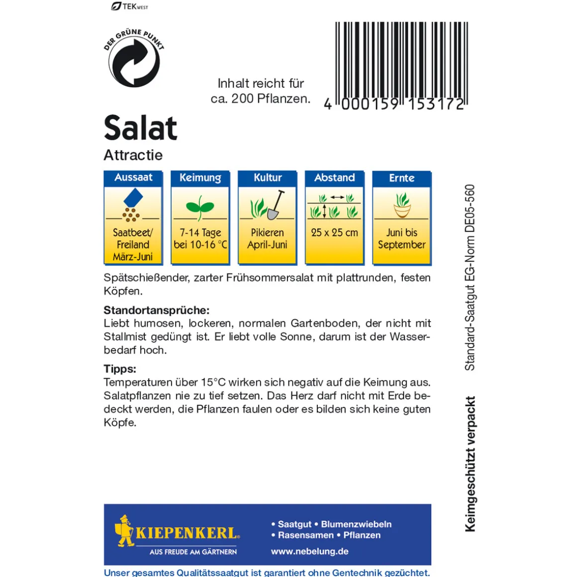 Kiepenkerl Kopfsalat Attractie
