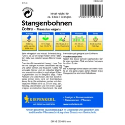 Kiepenkerl Stangenbohne Cobra