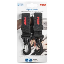 Kinderwagenhaken Clip und Go Hook schwarz 2 Stück