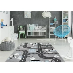 Kinderzimmerteppich „Australia - Marree“, silber