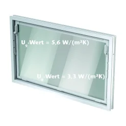Kippfenster 80 x 50 cm weiß Isoglas 3-Kammer-Profil