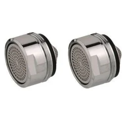 Kirchhoff Eco-Mischdüse 2x Anti-Kalk-Sieb M24 AG