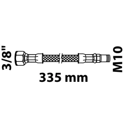 Kirchhoff Flex-Anschlussschlauch 335 mm 3/8"IG x M10AG