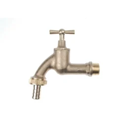 Kirchhoff MS Auslaufenteil Knebelgriff blank matt 1/2" AG x 3/4"AG x 1/2"T