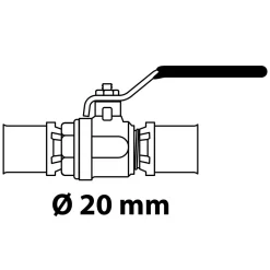 Kirchhoff MS Kugelhahn blank 20 mm fuer MSVR Press
