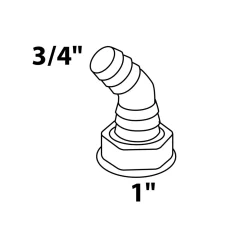 Kirchhoff RE-Geräteanschluss Zulaufschlauch Spül- und Waschmaschinen schwarz 45