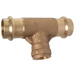 Kirchhoff T-Stück Pressfitting für Kupfer 28 mmx1/2IGx28 mm V-Kontur