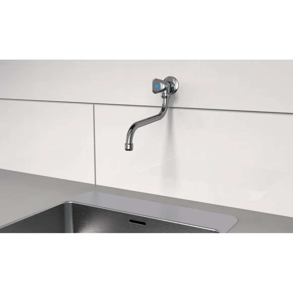 Kirchhoff Wand-Schwenkventil Chrom