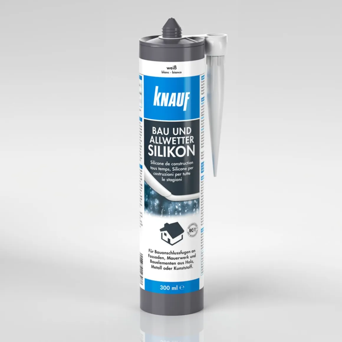 Knauf Bau u. Allwetter Silikon weiss 300 ml