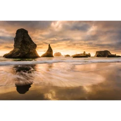 Komar Vlies Fototapete Golden Stacks 400x250 cm