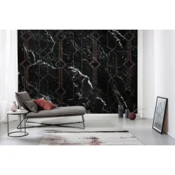 Komar Vlies Fototapete Marble Black 400x250 cm