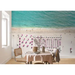 Komar Vlies Fototapete Pink Umbrella 400x250 cm