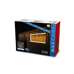 Konstsmide LED Eisregen Lichtervorhang mit weißen Globes