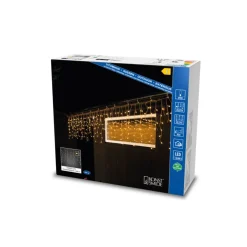 Konstsmide LED Eisregen Lichtervorhang mit weißen Globes