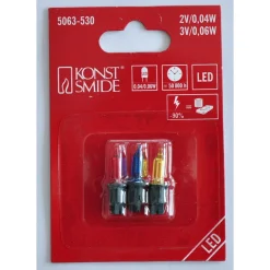 Konstsmide LED-Ersatzbirne Steckfassung grün 3 Stück rot/ gelb/ blau