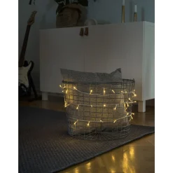 Konstsmide Micro-LED-Lichterkette 50 Dioden bernsteinfarben transparent