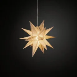 Konstsmide Weißer 3D Papierstern inkl. Anschlusskabel