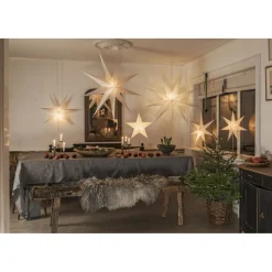 Konstsmide Weißer Papierstern 7 Zacken