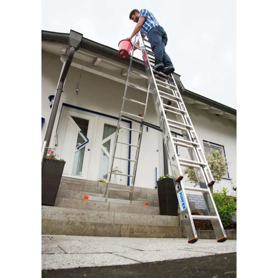 Krause Vielzweckleiter Tribilo 3 x 12 Sprossen mit Treppenfunktion