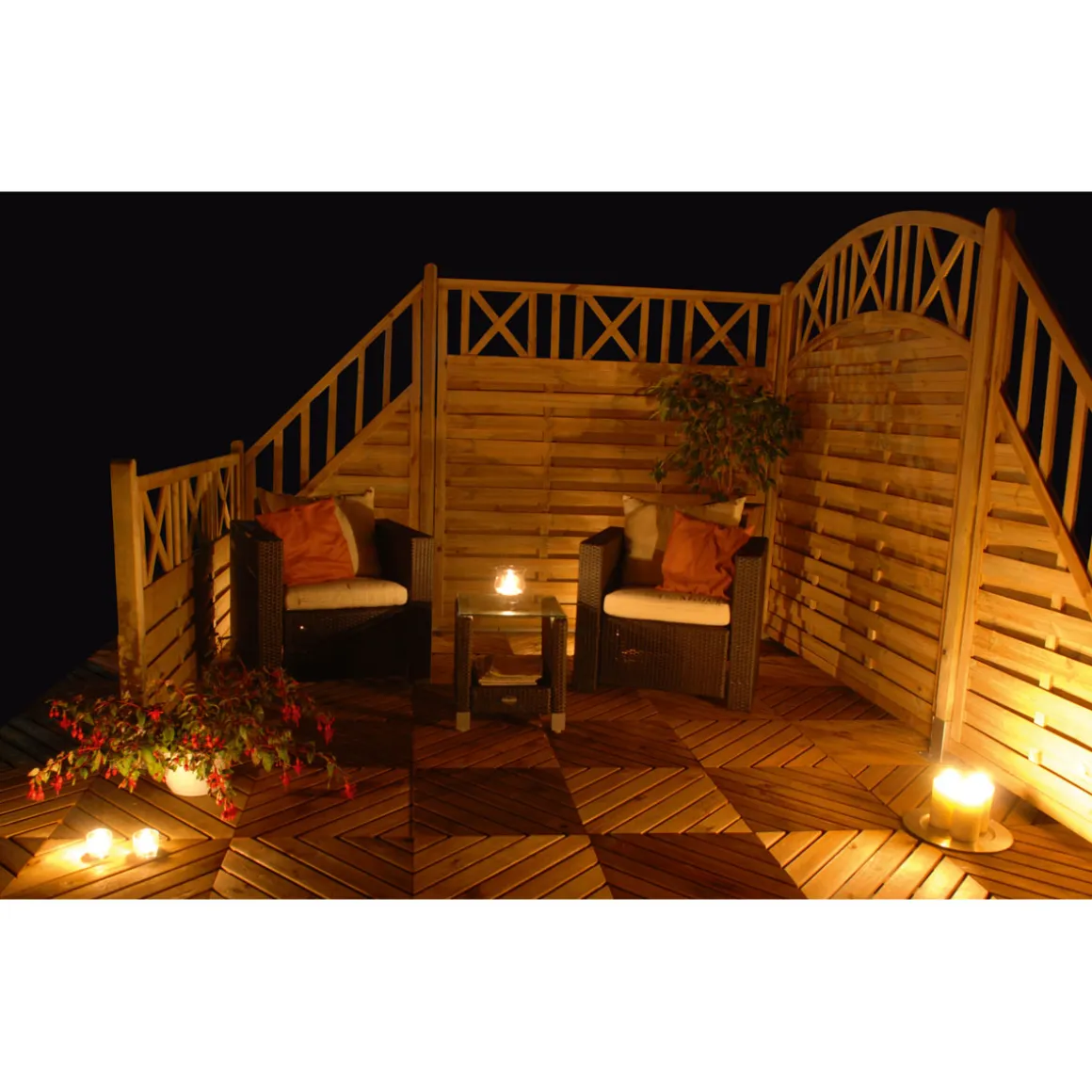 Kreuz-Dichtzaun 180 x 180 cm