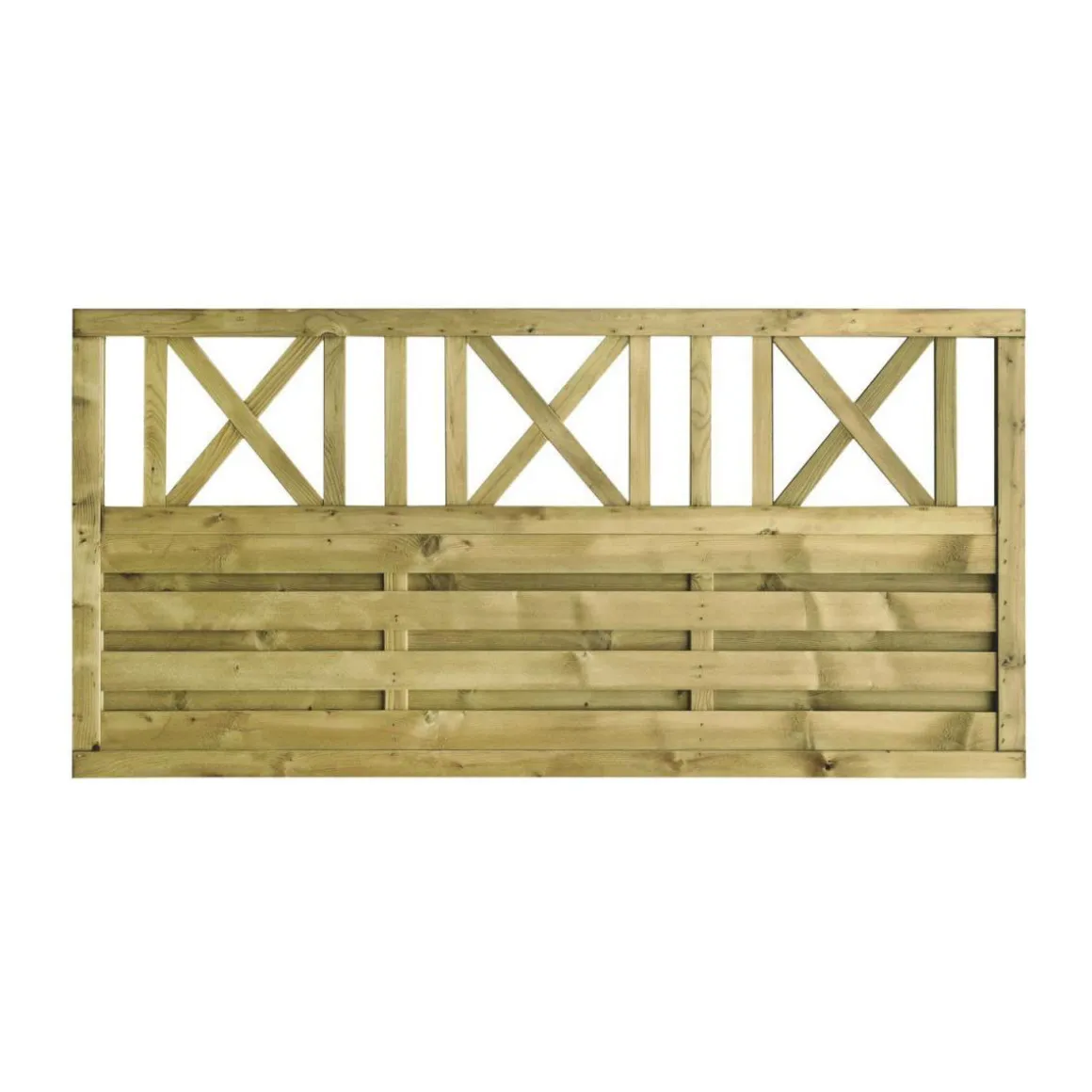 Kreuz-Vorgarten-Dichtzaun 180 x 90 cm