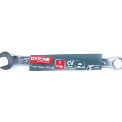 Krone Gabel-Ringschlüssel abgewinkelt 7 mm
